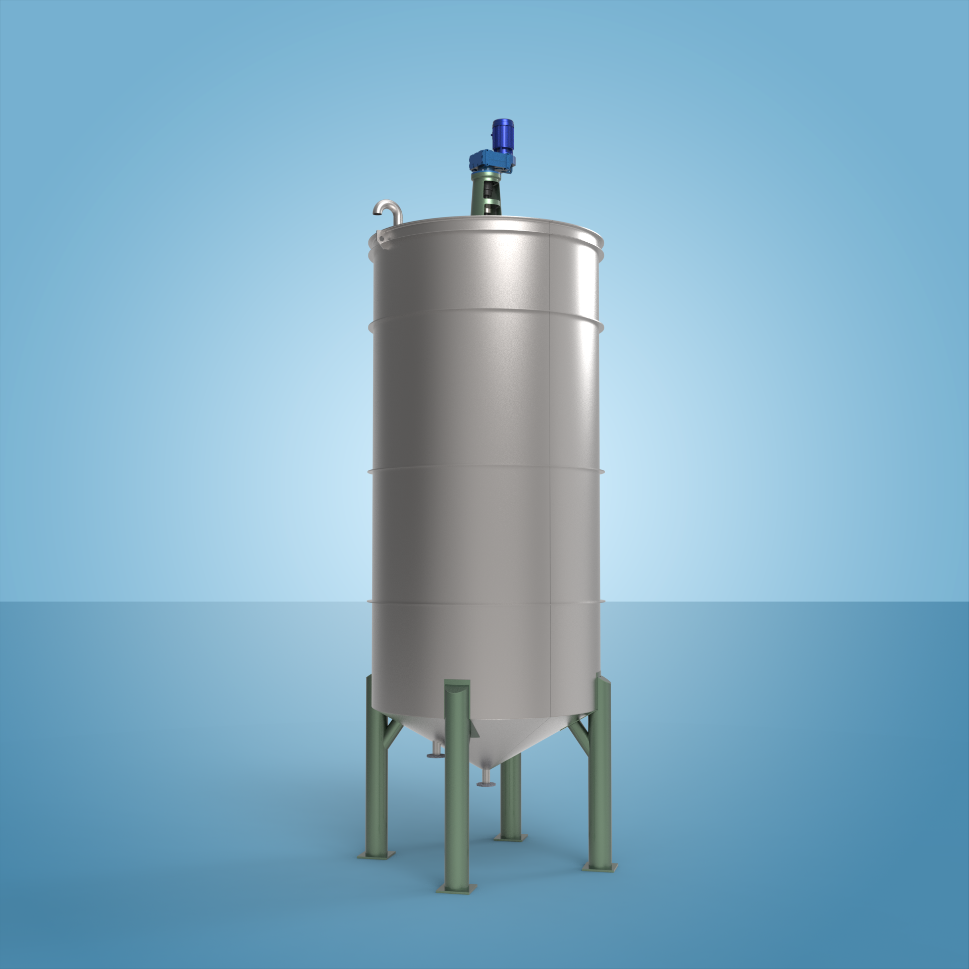 Palm oil refining blending tank