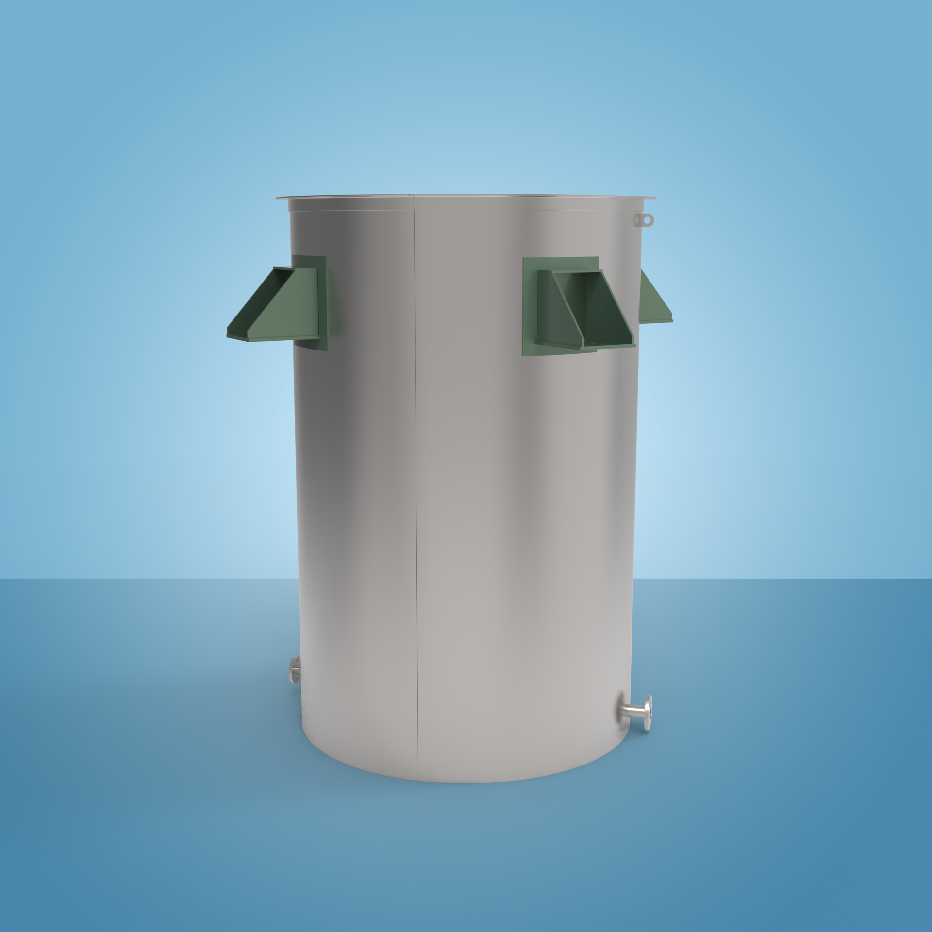 Palm oil refining filter washing tank